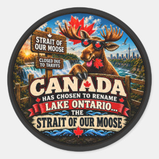 Sticker Rond Le lac Ontario est maintenant le détroit de notre