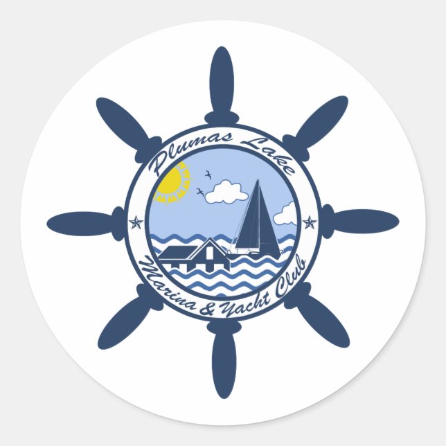 Sticker Rond Le lac Plumas (Devant)