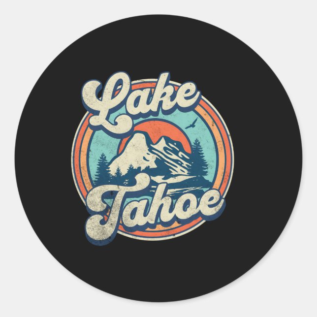 Sticker Rond Le lac Tahoe (Devant)