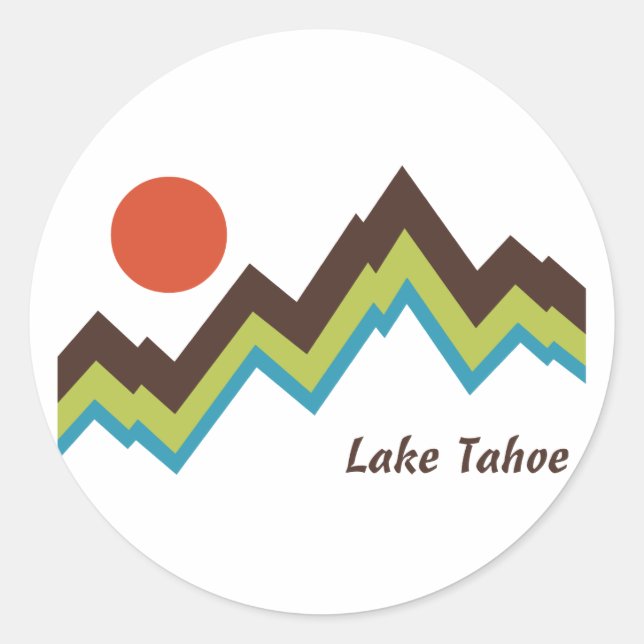 Sticker Rond Le lac Tahoe (Devant)