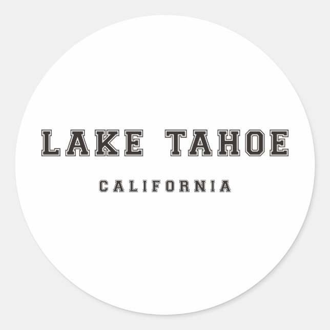 Sticker Rond Le lac Tahoe en Californie (Devant)