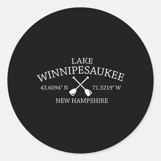 Sticker Rond Le lac Winnipesaukee (Devant)