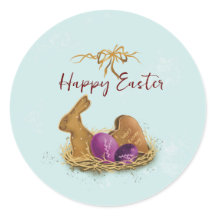 "Le lapin d'aquarelle de Pâques à la chasse"