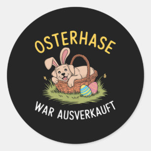 Sticker Rond Le Lapin De Pâques A Été Vendu À Des Chiens De Pâq