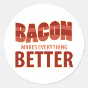 Sticker Rond Le lard rend tout meilleur