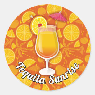 Sticker Rond Le lever du soleil de Tequila