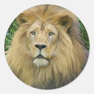 Sticker Rond Le lion