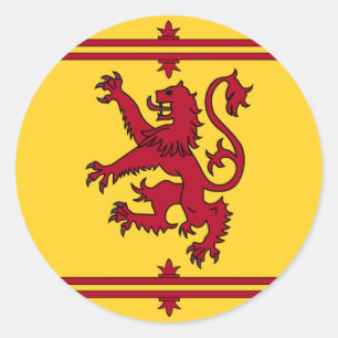Sticker Rond Le lion effréné de l'Ecosse