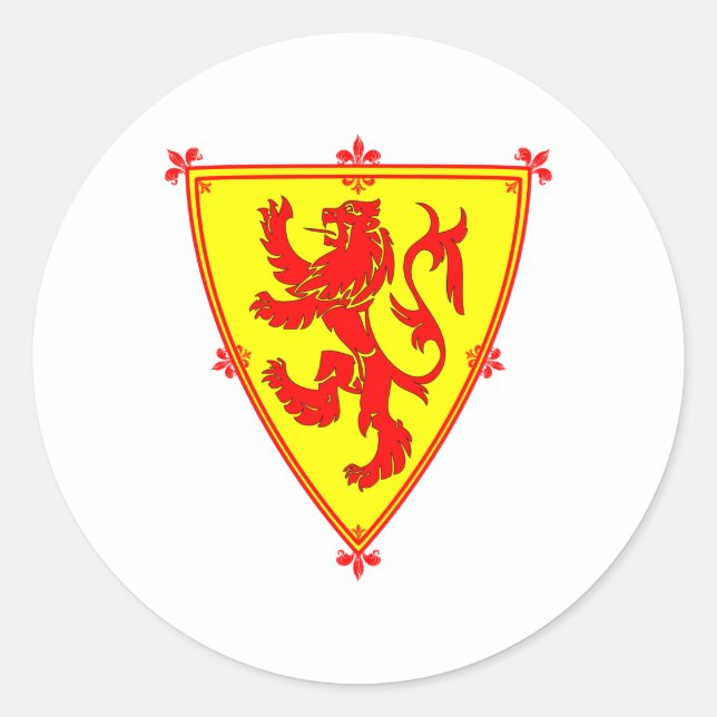 Sticker Rond Le lion rampant d'Ecosse (Devant)
