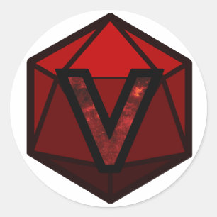 Sticker Rond Le logo "d'ÉQUIPE ROUGE" de courant d'INVICTUS