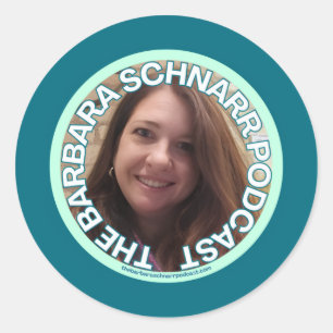 Sticker Rond Le logo du podcast de Barbara Schnarr