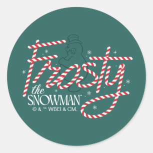 Sticker Rond Le logo du Sucre de canne Snowman Frosty