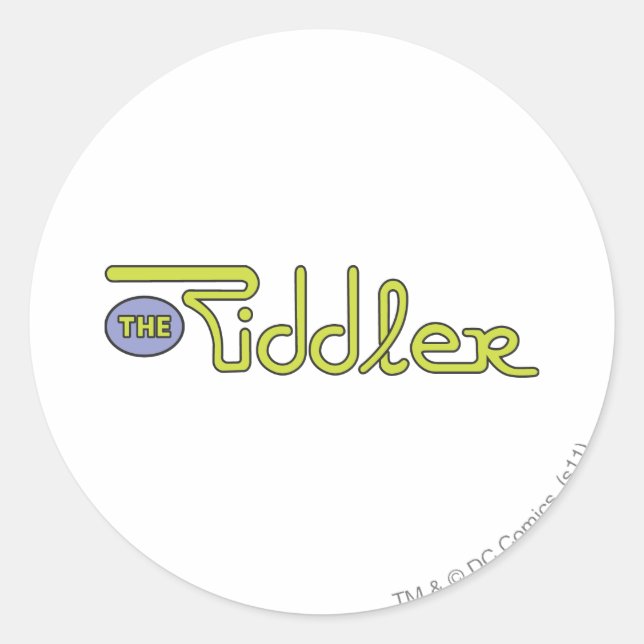 Sticker Rond Le logo Riddler vert (Devant)