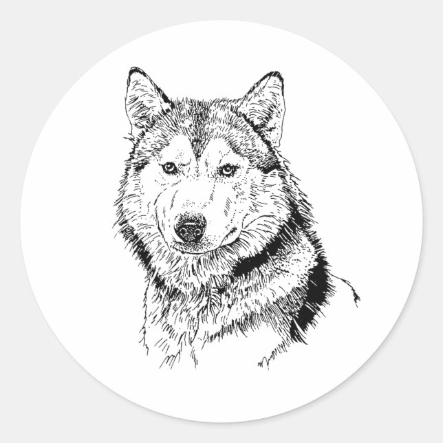 STICKER ROND LE LOUP (Devant)