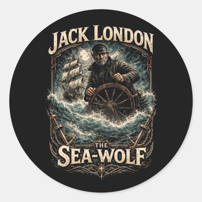 Sticker Rond Le Loup de mer (Devant)