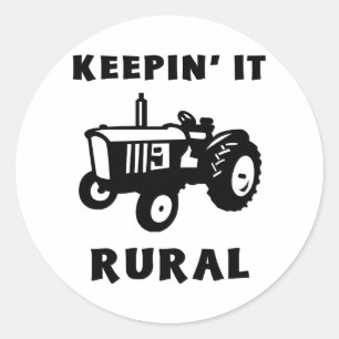 Sticker Rond Le maintenant rural