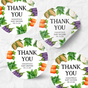 Sticker Rond Le marché des agriculteurs Baby shower cultivé loc
