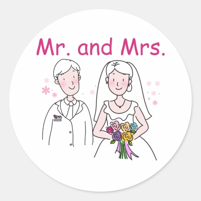 Sticker Rond Le Mariage (C) (Devant)