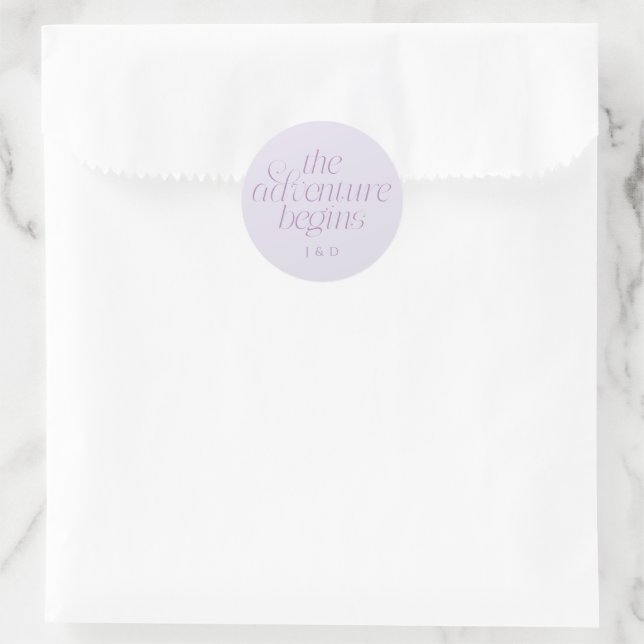Sticker Rond Le Mariage Commence en Lilas (Sac)