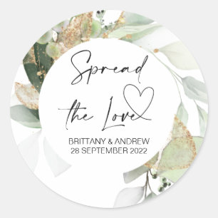 Sticker Rond Le Mariage de la favoritisme répand l'amour de la 