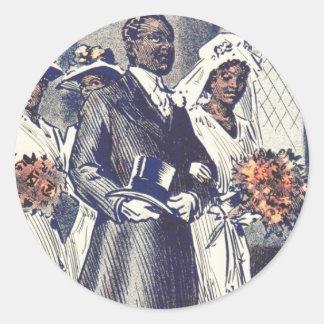 Sticker Rond Le Mariage de Mlle Samantha Johnson