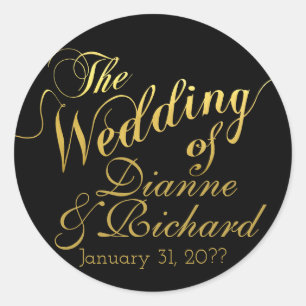 Sticker Rond le mariage de... nos noms