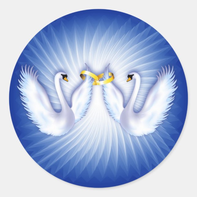 Sticker Rond Le Mariage de Swan (Devant)