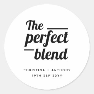 Sticker Rond Le mariage parfait Blend Coffee Beans