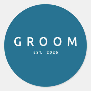 Sticker Rond Le marié est le futur mari enterrement de vie de g