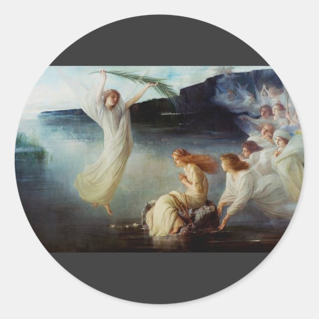 Sticker Rond Le martyre de Sainte Christine Art (Devant)