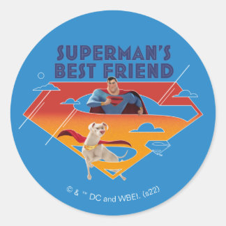 Sticker Rond Le meilleur ami de Superman