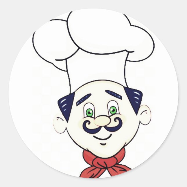 STICKER ROND LE MEILLEUR CHEF DU MONDE** (Devant)