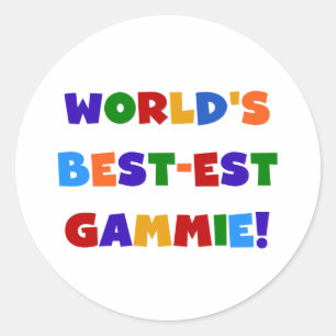 Sticker Rond Le meilleur Gamme de couleurs vives du monde cadea