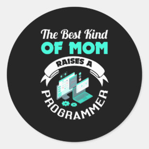 Sticker Rond Le Meilleur Genre De Maman Évoque Un Programmeur