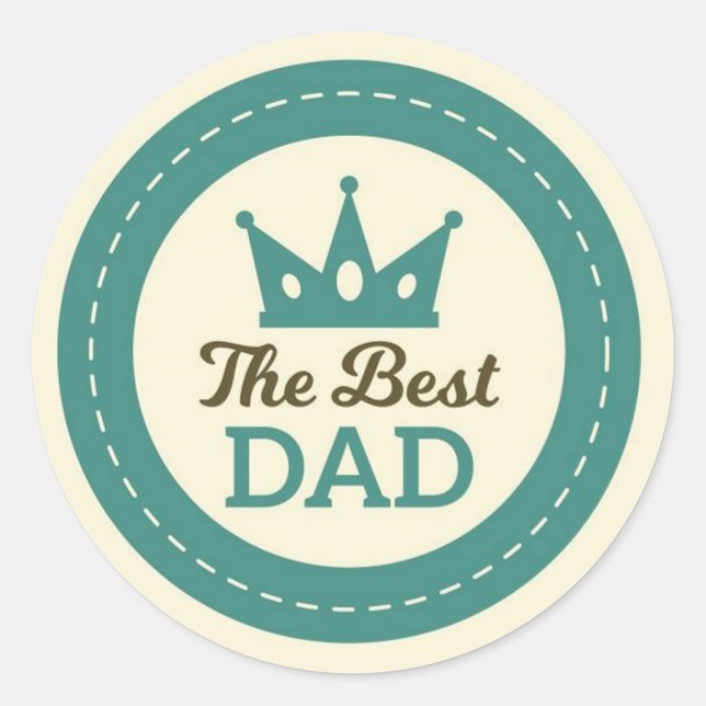 Sticker Rond Le Meilleur Papa (Devant)