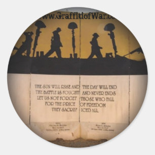 Sticker Rond Le mémorial se fanent pour noircir autour des