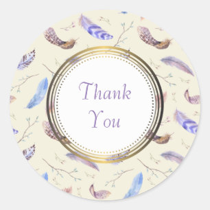 Sticker Rond Le Merci avec l'aquarelle fait varier le pas du