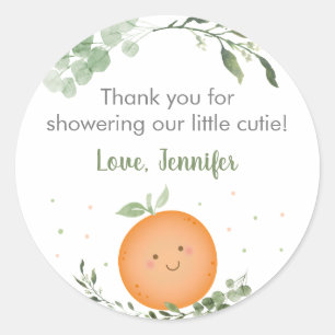 Sticker Rond Le Merci de l' de l'Baby shower de la Petite Cutie