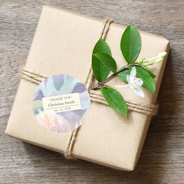 Sticker Rond Le Merci de retraite Abstrait contemporain privilé (Abstract Contemporary Retirement Thank You Favor Classic Round Sticker)