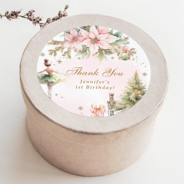 Sticker Rond Le Merci des nederland hivernaux de Nutcracker (Créateur téléchargé)