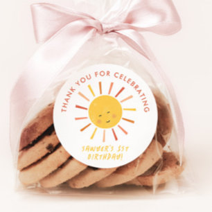 Sticker Rond Le Merci moderne du parti Anniversaire de enfant S