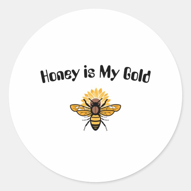 Sticker Rond Le miel est mon or (Devant)