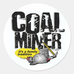 Sticker Rond Le MINEUR, c'est une tradition de famille