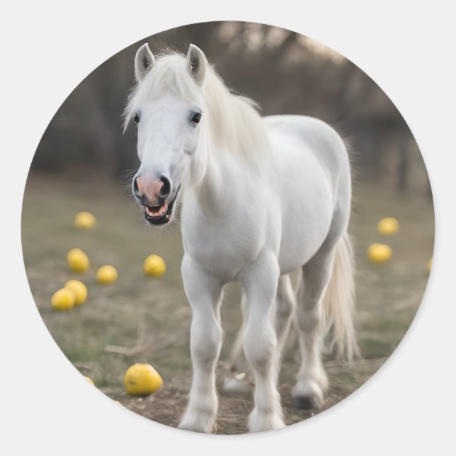 Sticker Rond Le mini en colère (Devant)