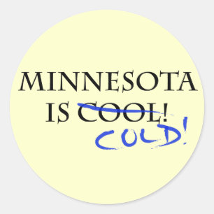 Sticker Rond Le Minnesota est Cool - et froid !