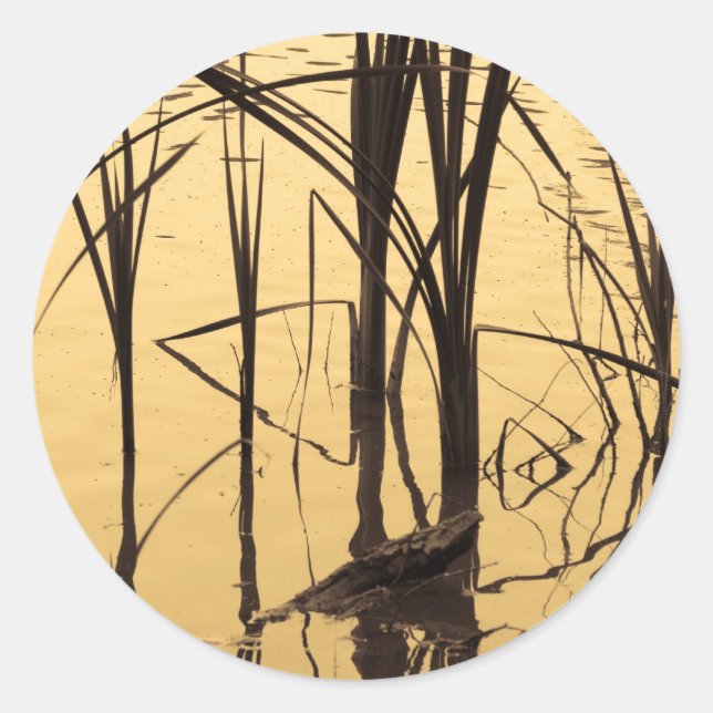 Sticker Rond le miroir est un menteur (Devant)