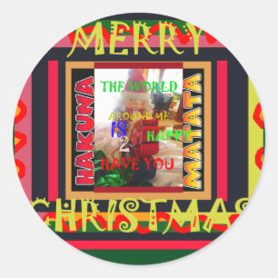 Sticker Rond Le monde autour de moi est heureux que vous me col