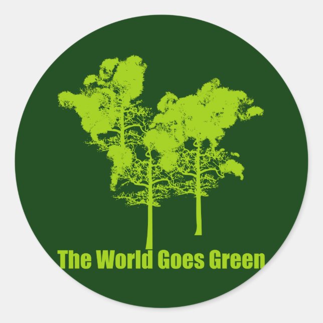 Sticker Rond Le monde devient écossais (Devant)