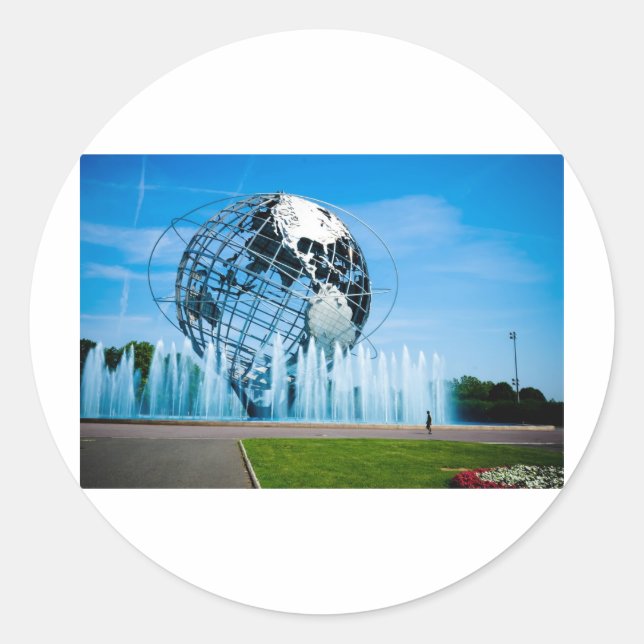 Sticker Rond Le Monde juste (Devant)