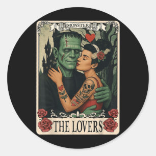 Sticker Rond Le Monster Frankenstein Et Marier Les Amateurs Tar